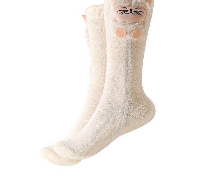 Värmesockor med rosa kanin