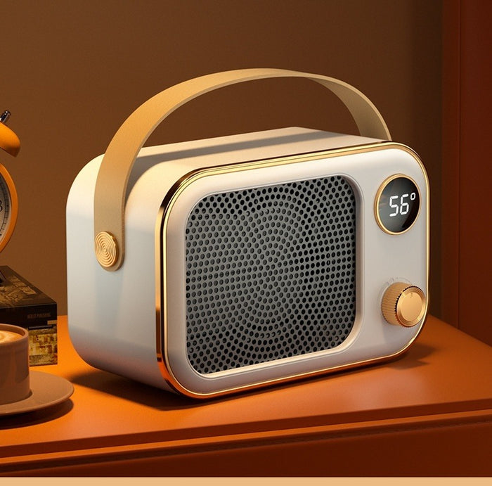 Värmekällan Retro värmefläkt som en gammal radio, 1200 W med display