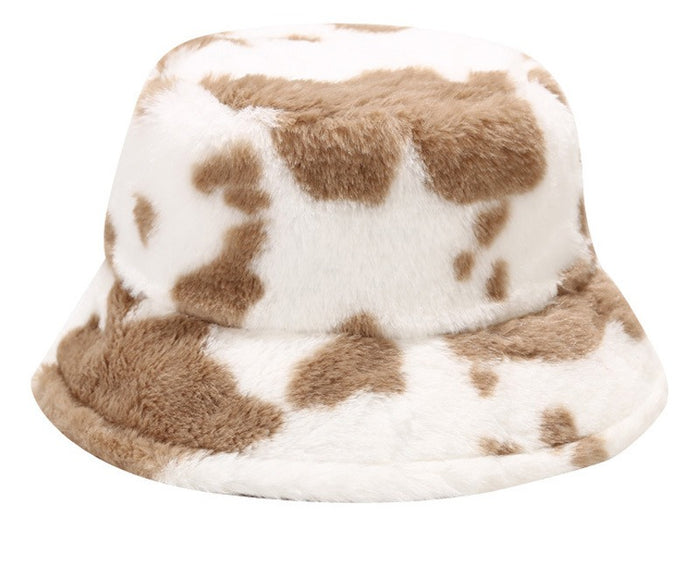 Värmekällan Fluffig buckethatt i fuskpäls med justerbar passform