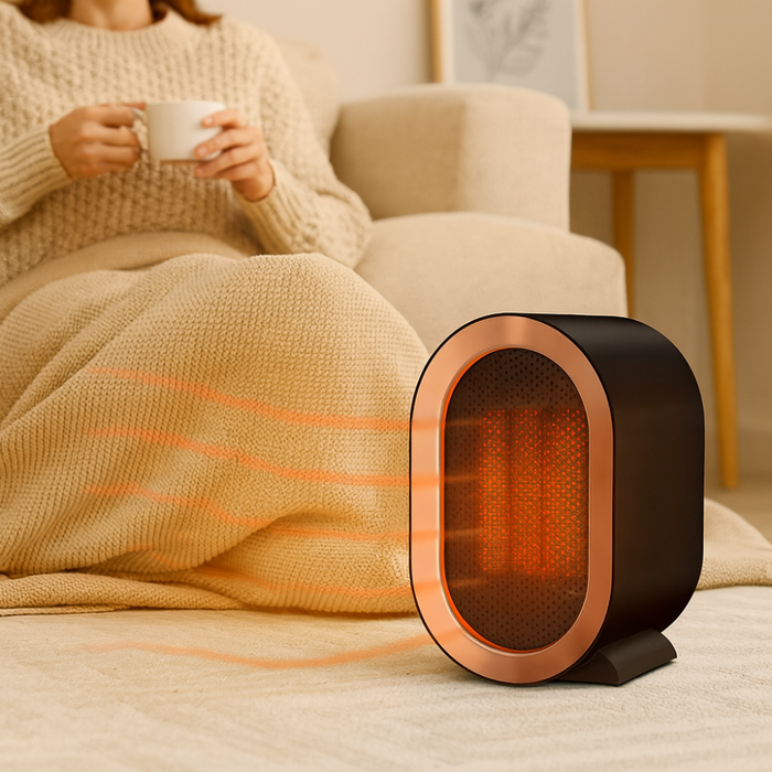 Värmekällan™ Keramisk värmefläkt med timer och tippskydd 1200W