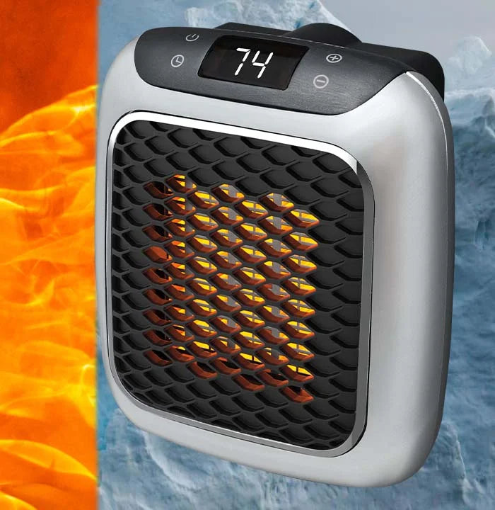 Värmekällan™ Kompakt elelement 800 W med timer och tippskydd