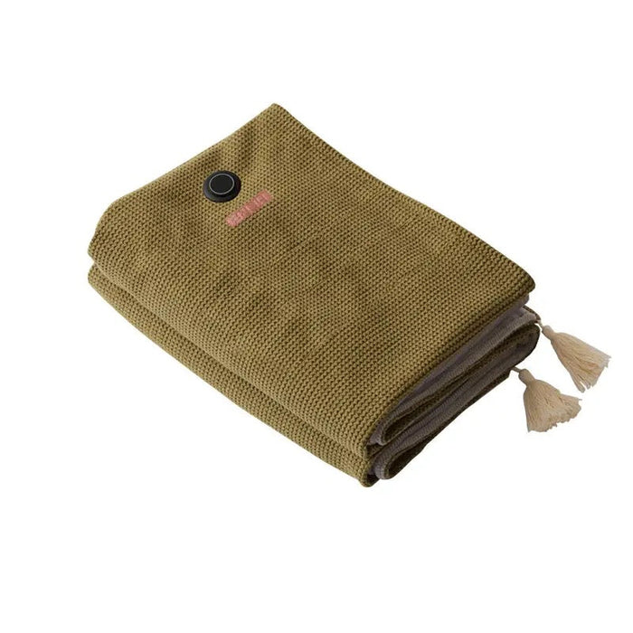Värmekällan™ USB-värmepläd i våffelfleece med tre värmelägen