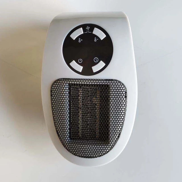 Värmekällan™ Mini-värmare för vägguttag med fjärrkontroll och timer