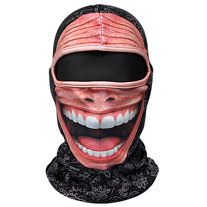 Rolig 3D-balaklava i fleece – varm skidmask med karaktär