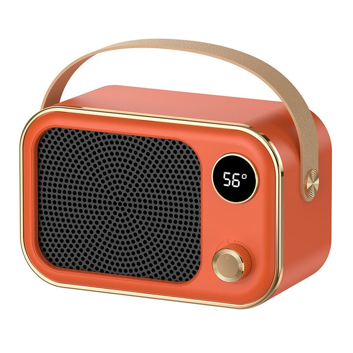 Retro värmefläkt i radiostil med display
