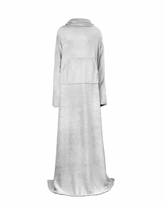 Värmekällan Lång filt med ärmar och ficka i fleece