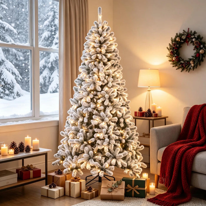 Värmekällan Snöig nordisk tall 229 cm med 350 varmvita LED