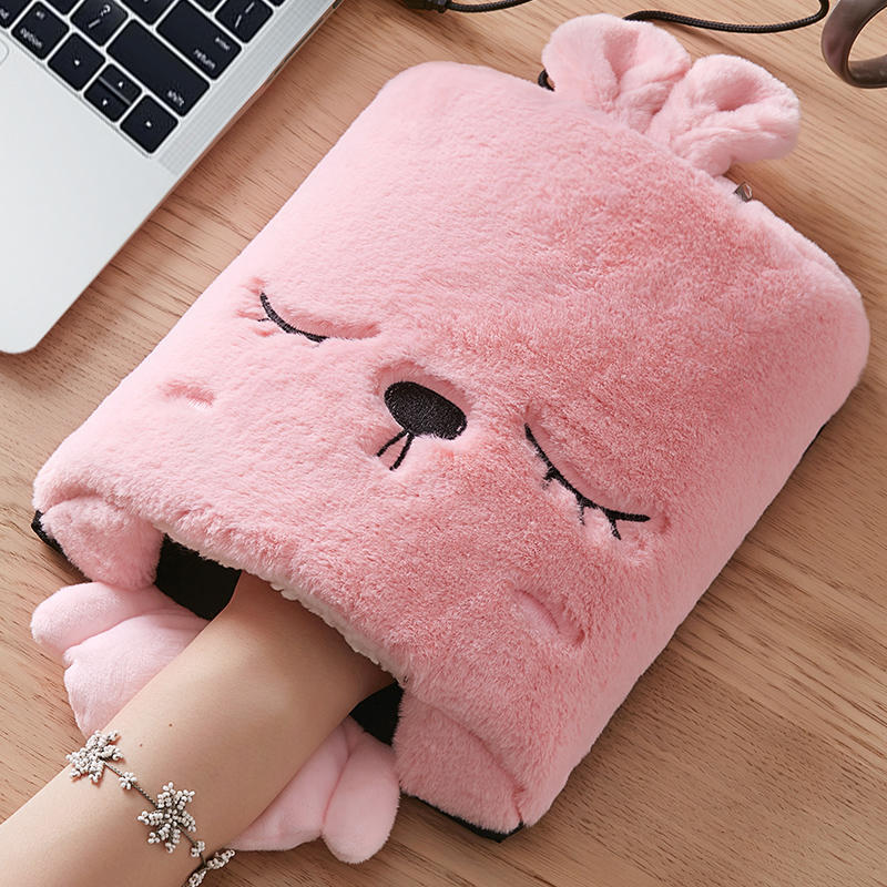 Värmekällan™ Uppvärmd musmatta med handvärmare i mjuk fleece