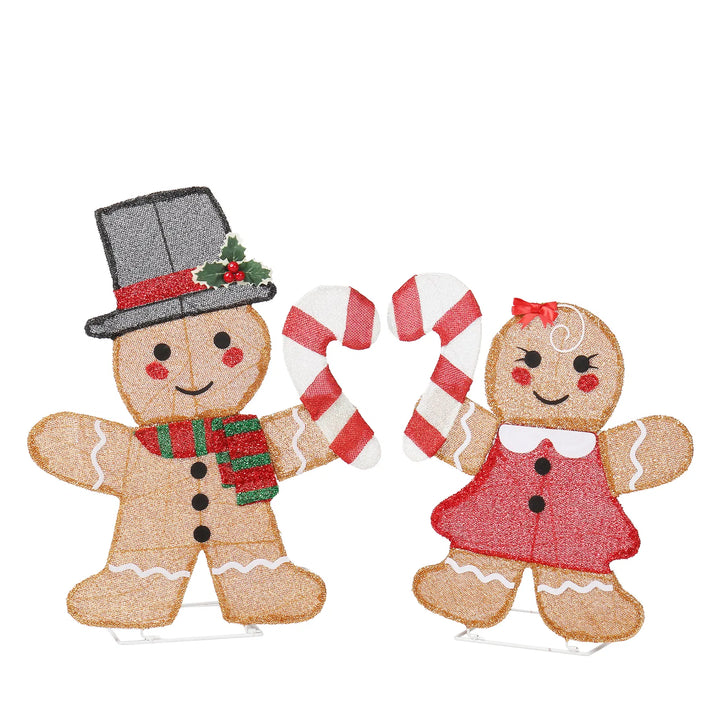 Två lysande pepparkaksgubbar