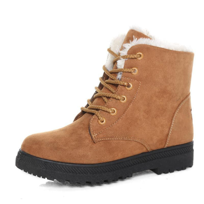 Värmekällan Snowboots dam med snörning – fuskullsfoder och gummisula