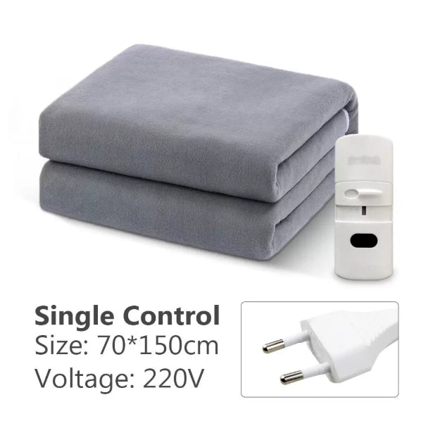 Elektrisk värmedyna i flanell med termostat eller smart strömbrytare