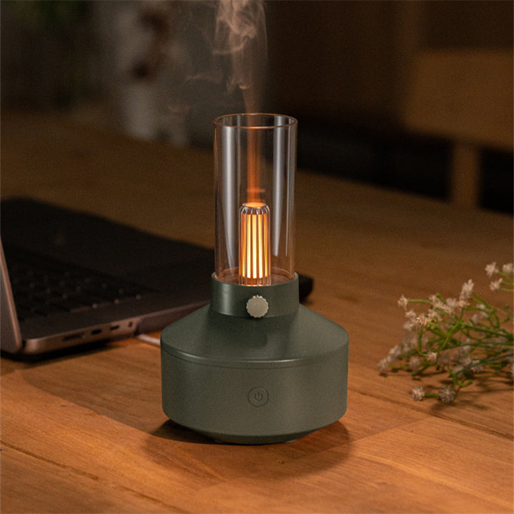 Retro aroma diffuser med glödtrådslampa som ljus utan bomull