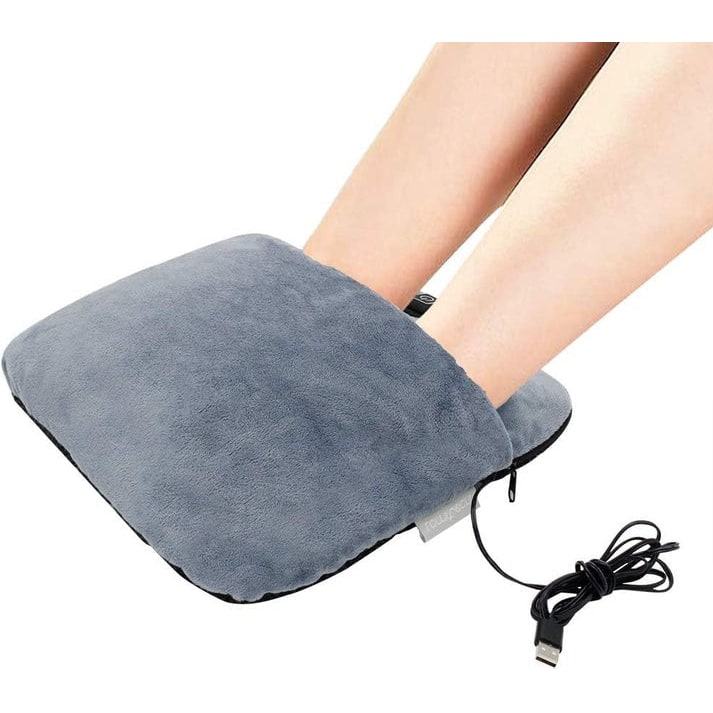 Värmekällan™ Fotvärmarpåse i plysch med värme och vibration