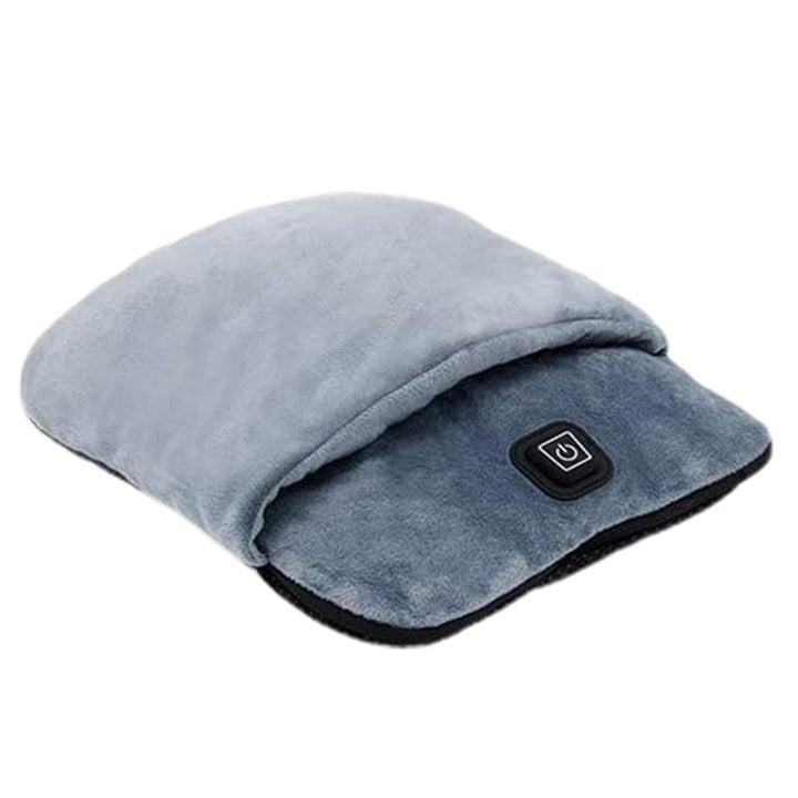 Värmekällan™ Fotvärmarpåse i plysch med värme och vibration