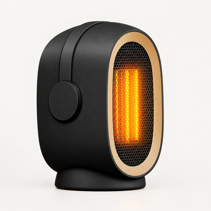 Värmekällan Kompakt keramisk värmefläkt med tippskydd, 800 W