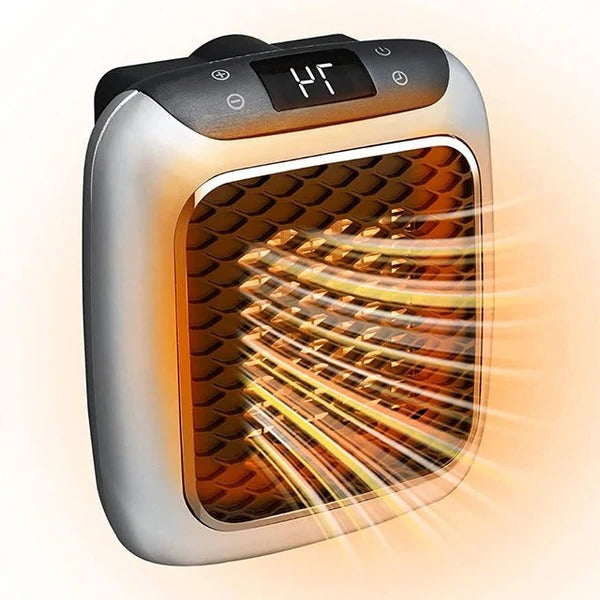 Värmekällan™ Väggkontaktsvärmare 800W med termostat och 12 h timer