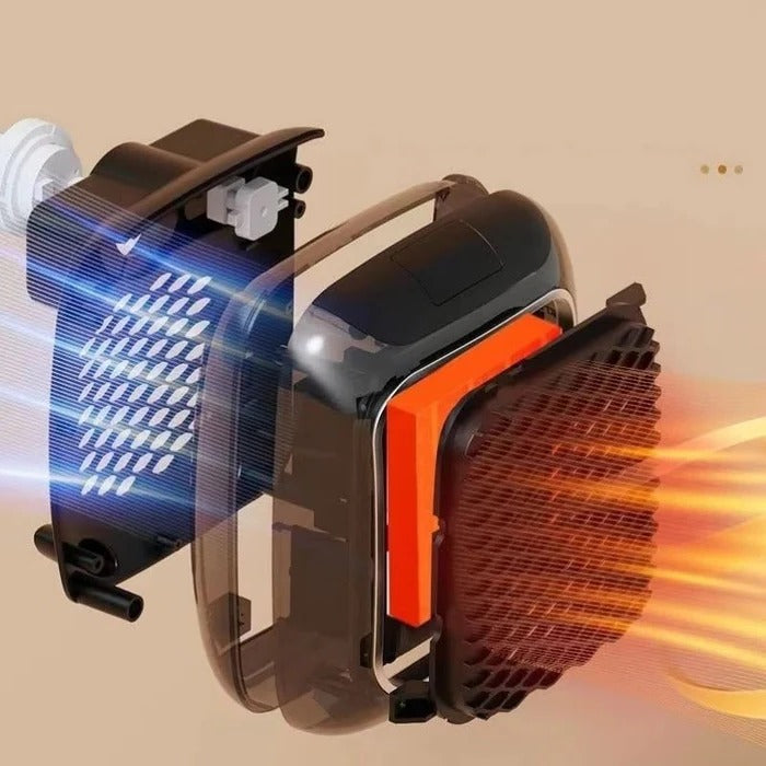 Värmekällan™ Väggkontaktsvärmare 800W med termostat och 12 h timer