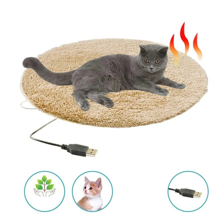 Värmekällan™ USB-värmedyna för husdjur med jämn och konstant värme