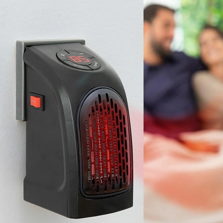 Värmekällan™ Värmefläkt för vägguttag med timer och termostat