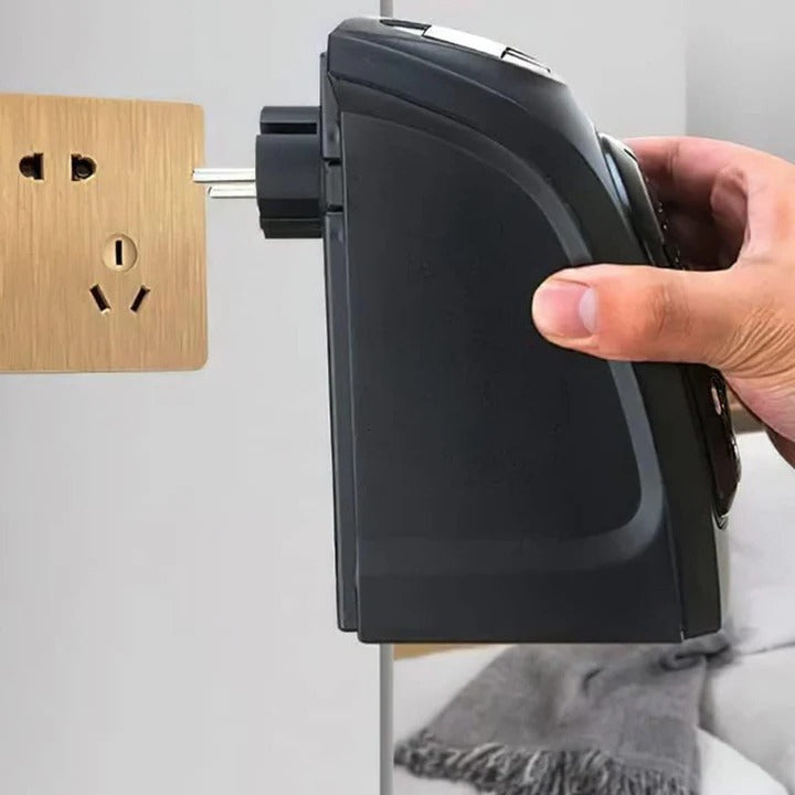 Värmekällan™ Värmefläkt för vägguttag med timer och termostat