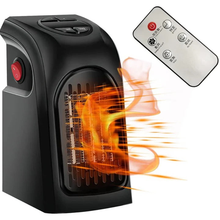 Värmekällan™ Värmefläkt för vägguttag med timer och termostat