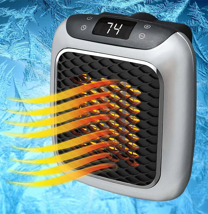 Värmekällan™ Bärbar värmefläkt 800 W med timer och vältskydd