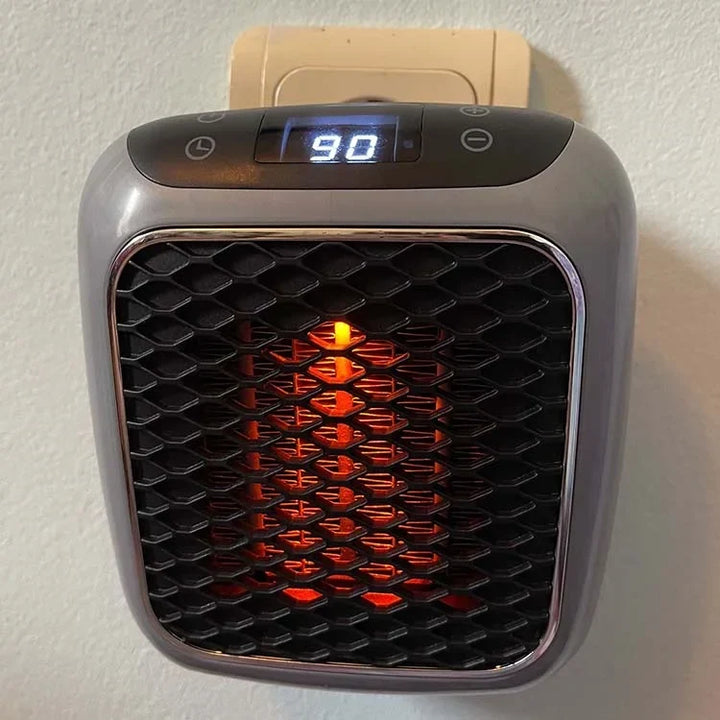 Värmekällan™ Bärbar värmefläkt 800 W med timer och vältskydd