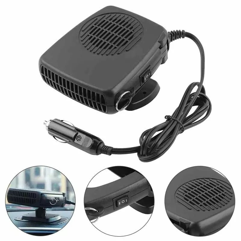 Värmekällan™ Bärbar bilvärmare 12V med halkfri 360° roterbar bas