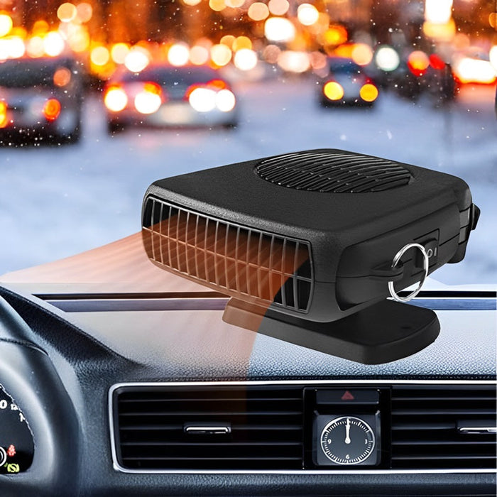 Värmekällan™ Bärbar bilvärmare 12V med halkfri 360° roterbar bas