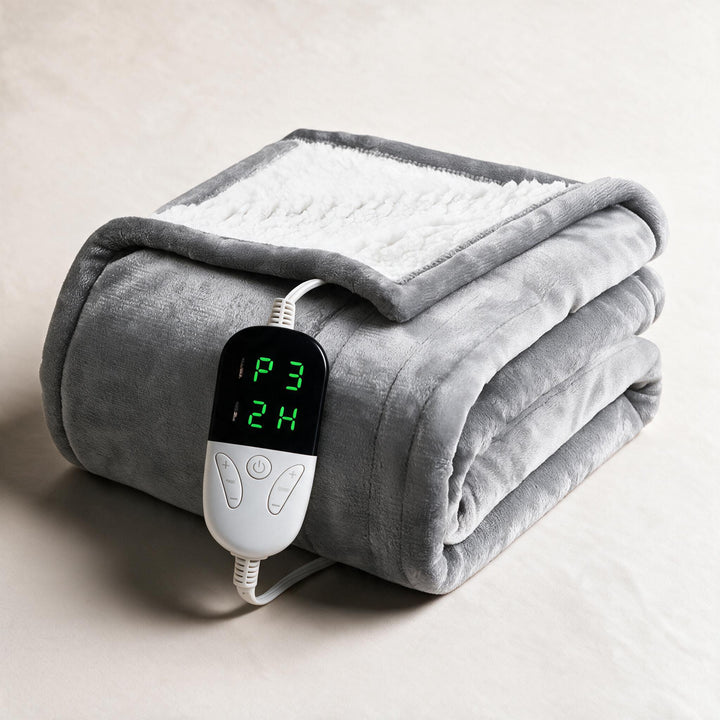 Värmekällan™ Elektrisk sherpafilt med 6 värmelägen och timer