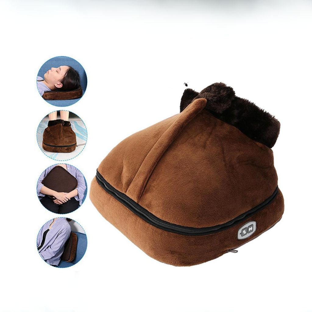 Värmekällan™ Plyschig fotvärmare med shiatsuvibration och värme